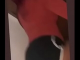 Big black booty bouncing in short shorts